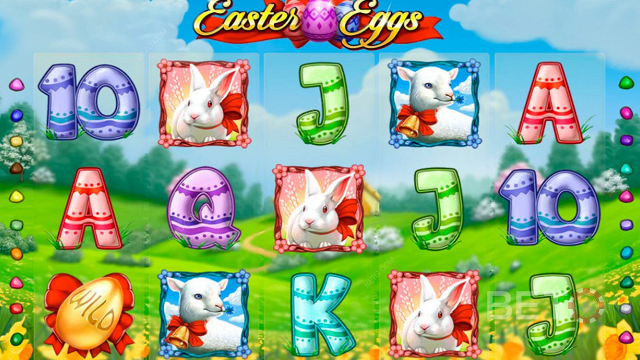 La slot machine Easter Eggs offre 20 linee di gioco e 5 rulli.