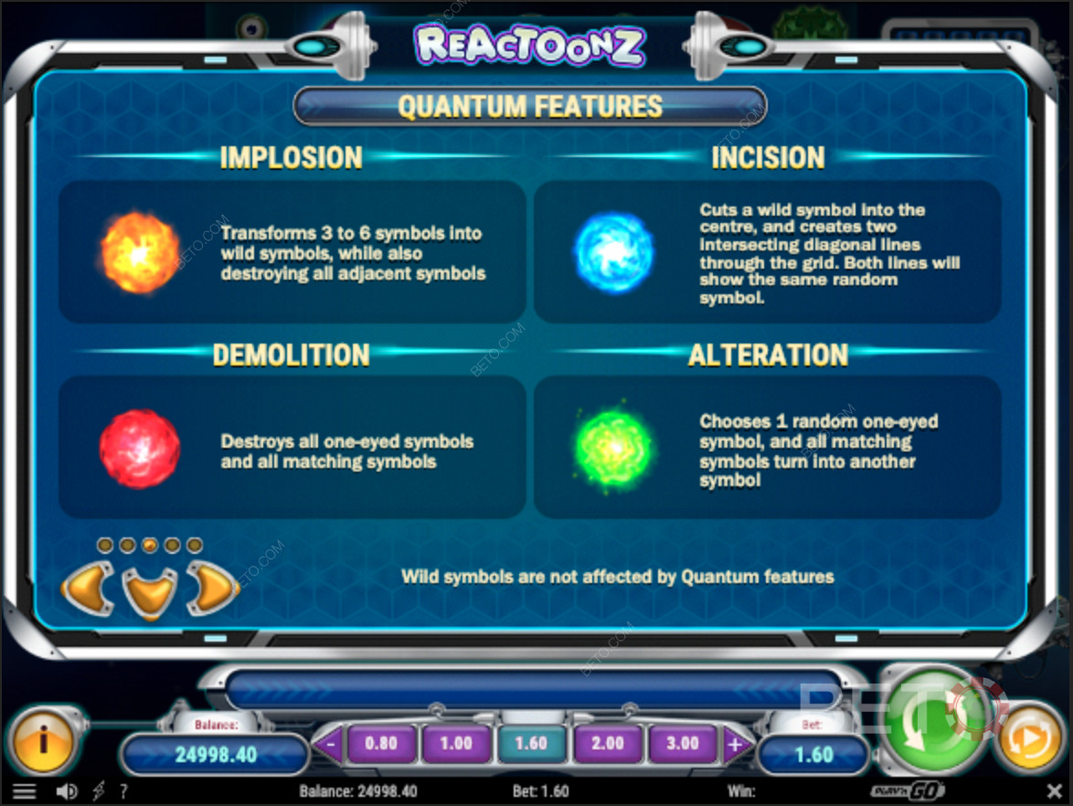 Altre caratteristiche Quantum di Reactoonz