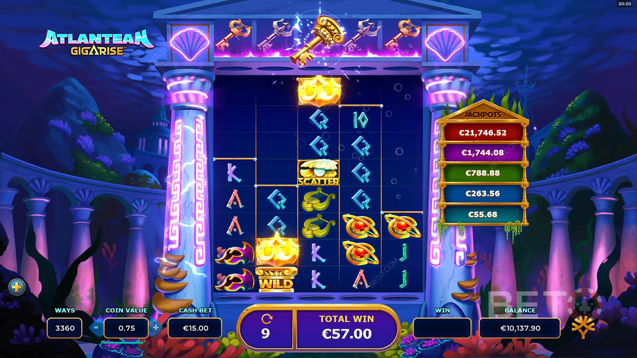 Atlantean Gigarise Recensione di BETO Slots