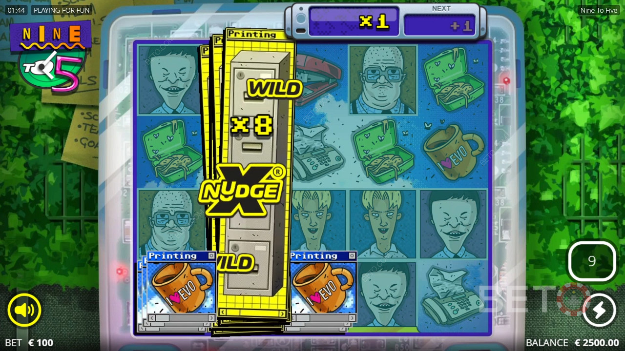 Le caratteristiche dei bonus spiegate in Nine To Five da Nolimit City