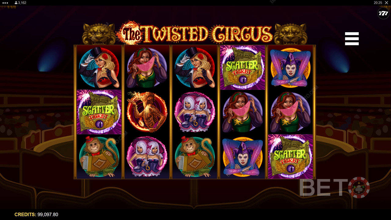 La recensione di Twisted Circus da parte di BETO Slots