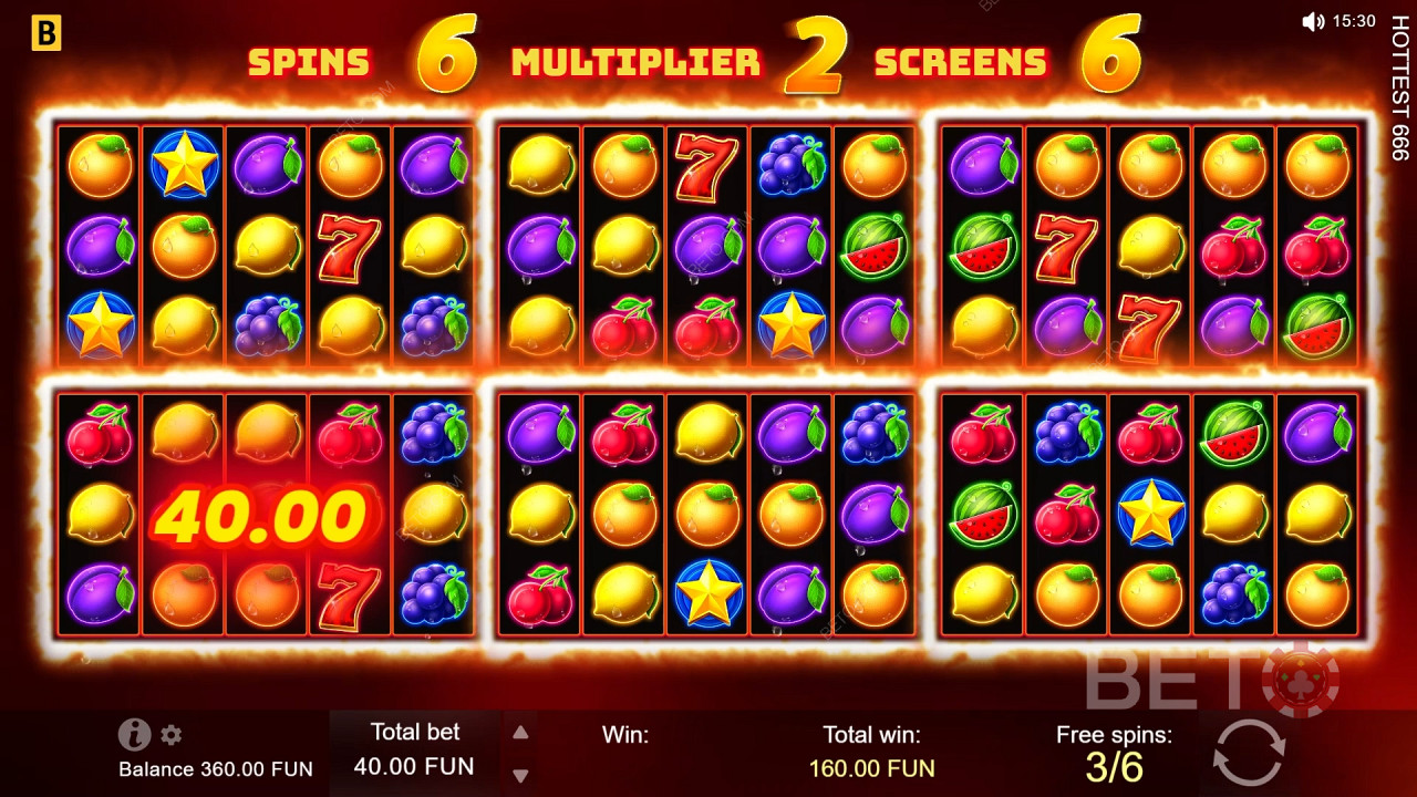 Vincete 6.600 La vostra scommessa nella più calda Video Slot 666!
