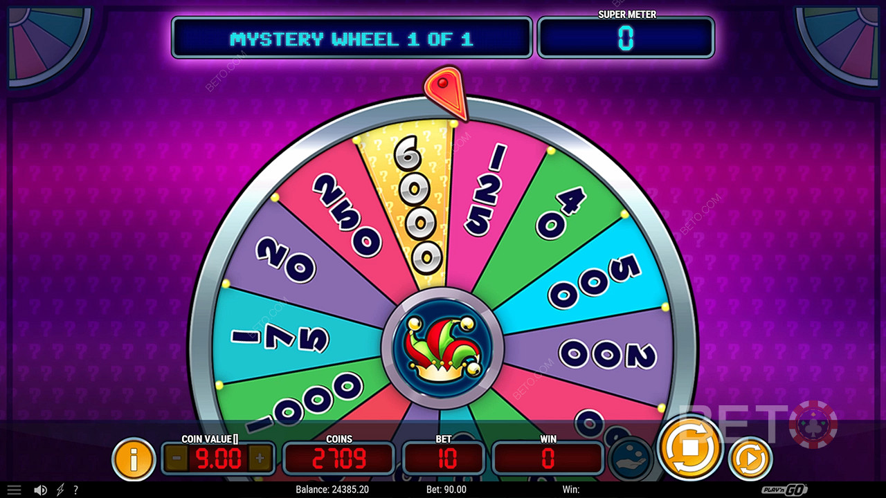 Vinci fino a 2.397.5x la tua puntata nella slot online Mystery Joker 6000!