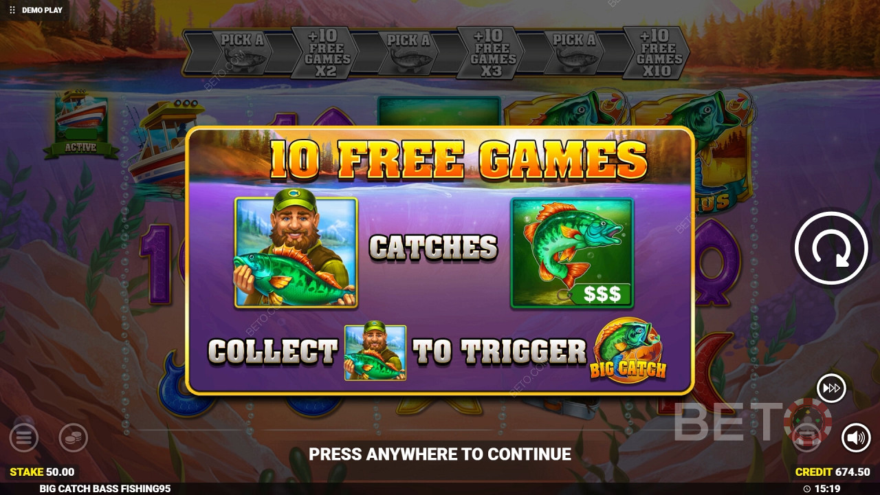 Le caratteristiche dei bonus spiegate in Big Catch Bass Fishing di Blueprint