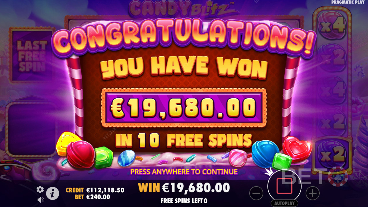 Le funzioni bonus spiegate in Candy Blitz di Pragmatic Play