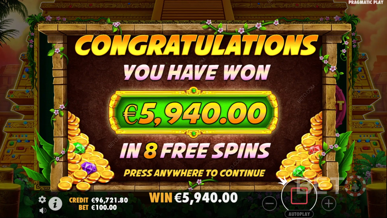 Vinci fino a 10.500 volte la tua puntata alla slot machine "El Dorado: La Città d