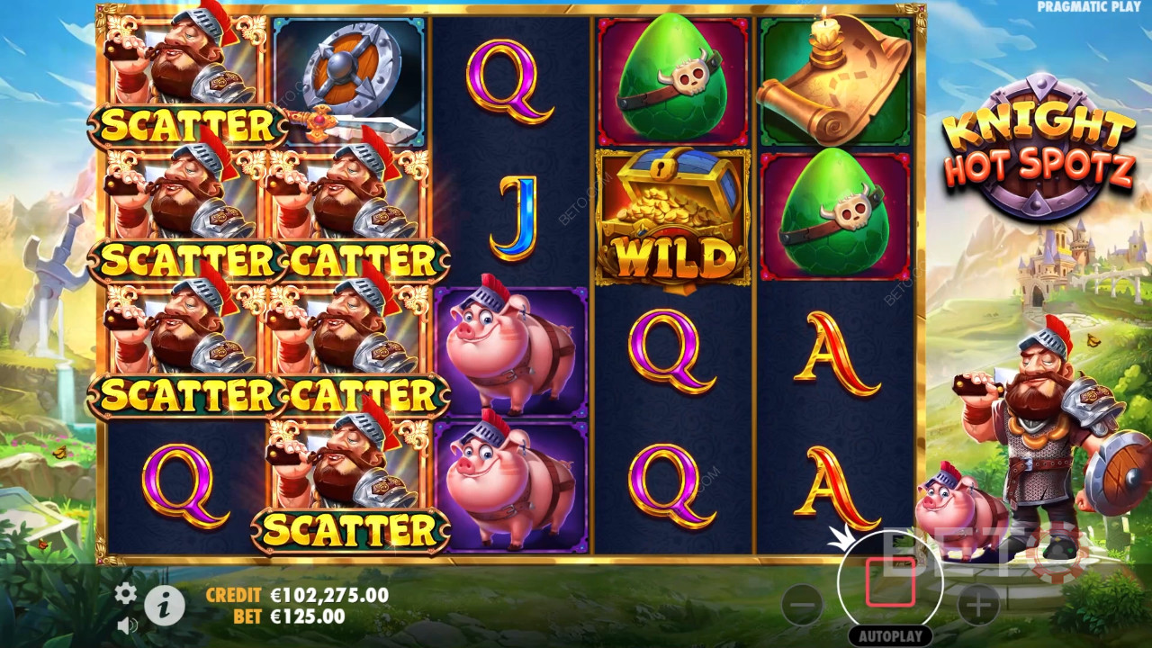Le funzioni bonus spiegate in Knight Hot Spotz di Pragmatic Play