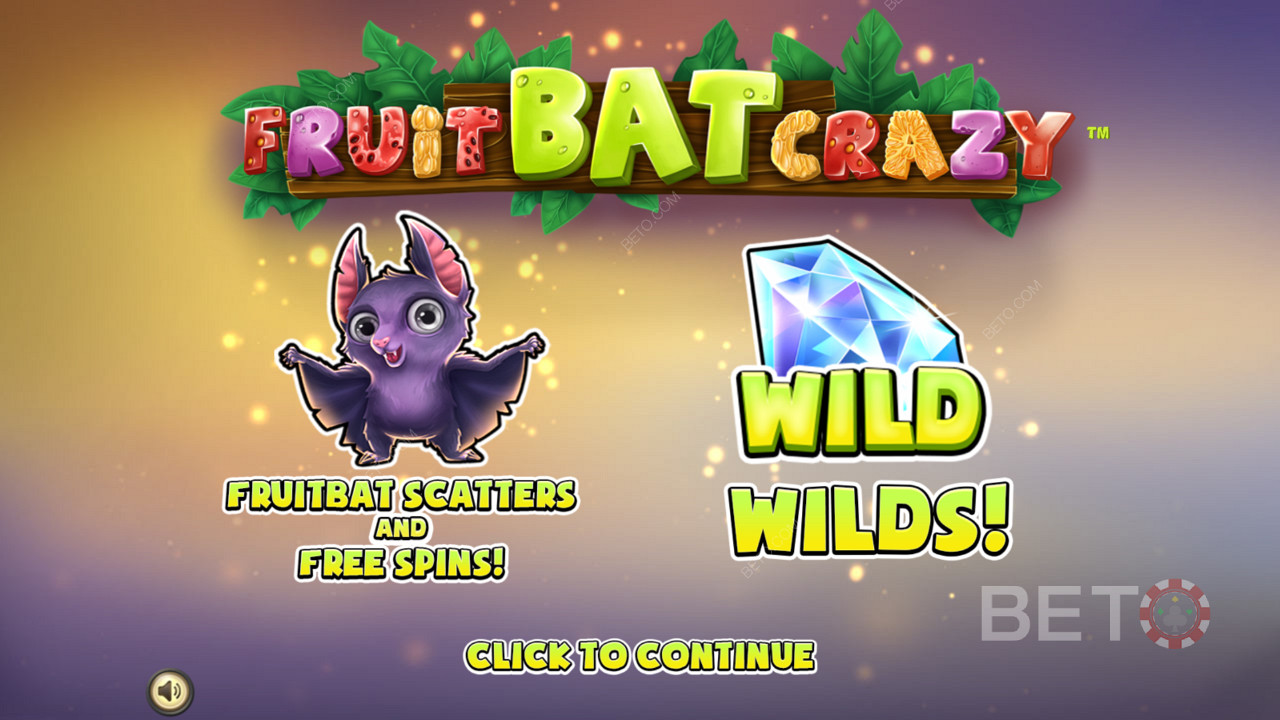 Schermata introduttiva di Fruit Bat Crazy