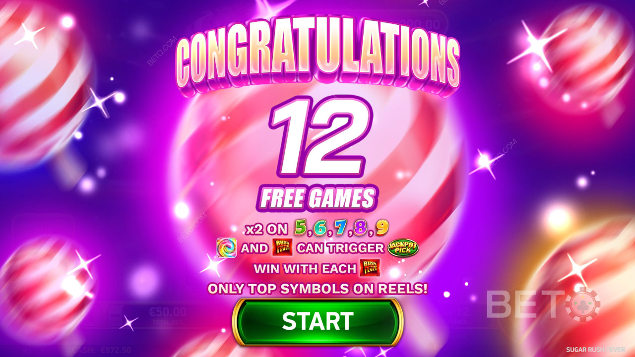 Vinci 4.544x la tua puntata nella slot Sugar Rush Fever!