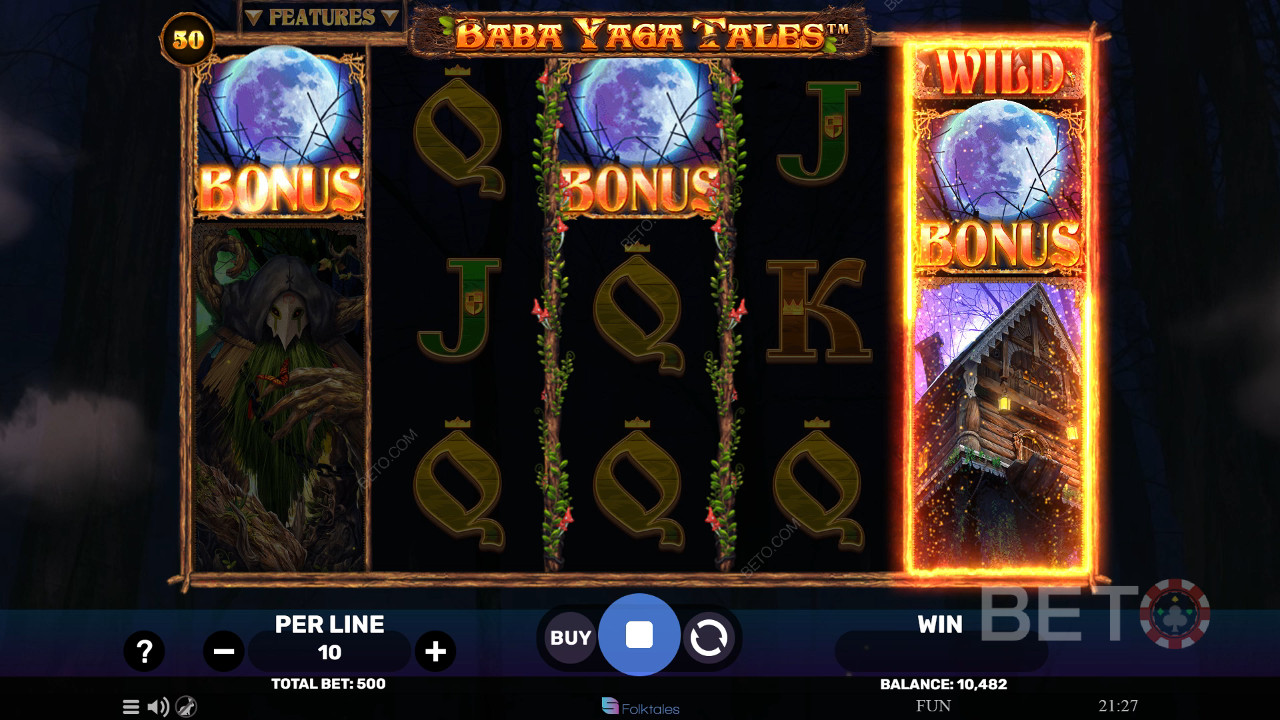 Le funzioni bonus spiegate in Baba Yaga Tales da Spinomenal