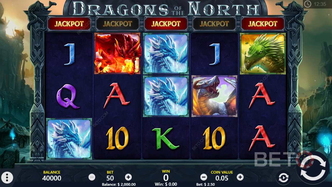 Slot machine Dragons of the North
