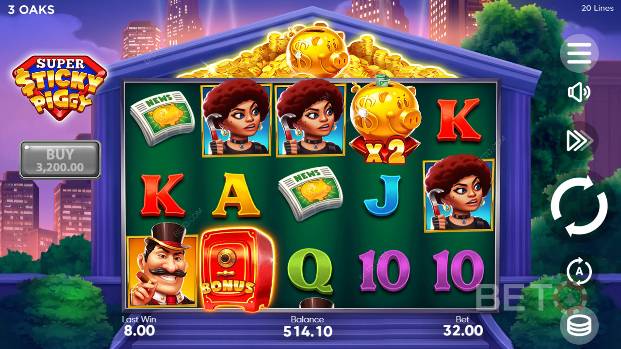 Come giocare a Super Sticky Piggy di 3 Oaks Gaming