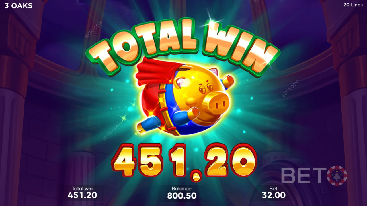 Vinci 6.750x la tua puntata nella slot online Super Sticky Piggy!