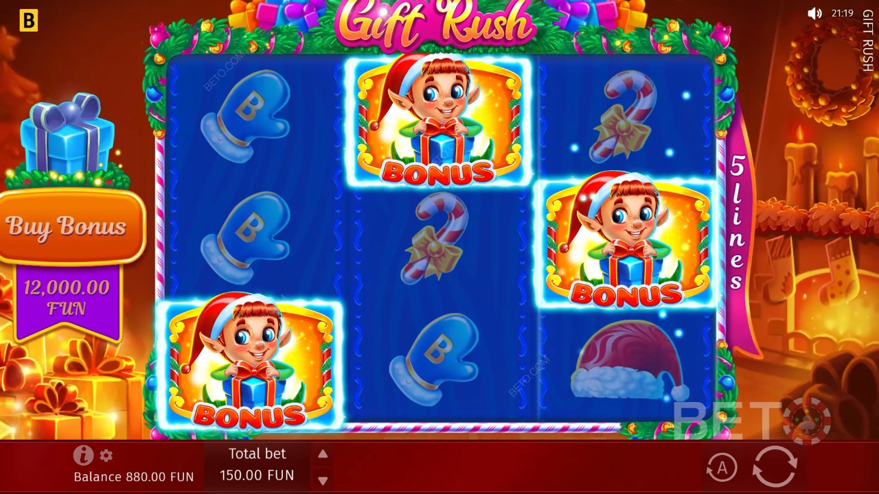 Gift Rush Recensione di BETO Slots