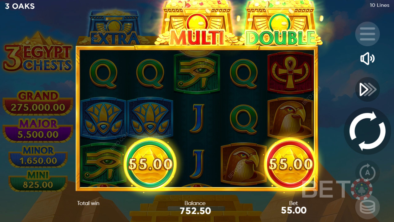 3 Egypt Chests Recensione di BETO Slots