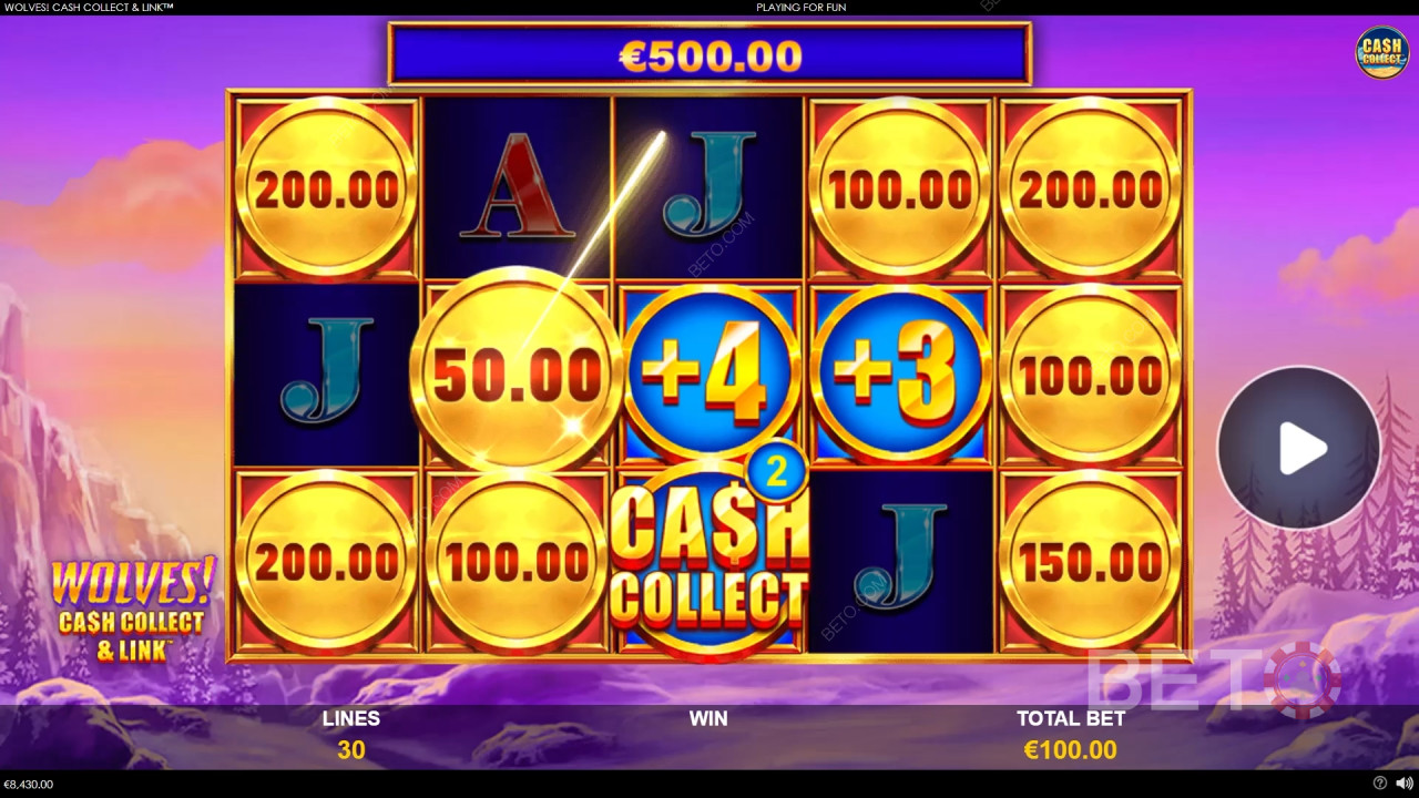 Vinci 5.000x la tua scommessa in Wolves! Cash Collect & Link Slot Online!