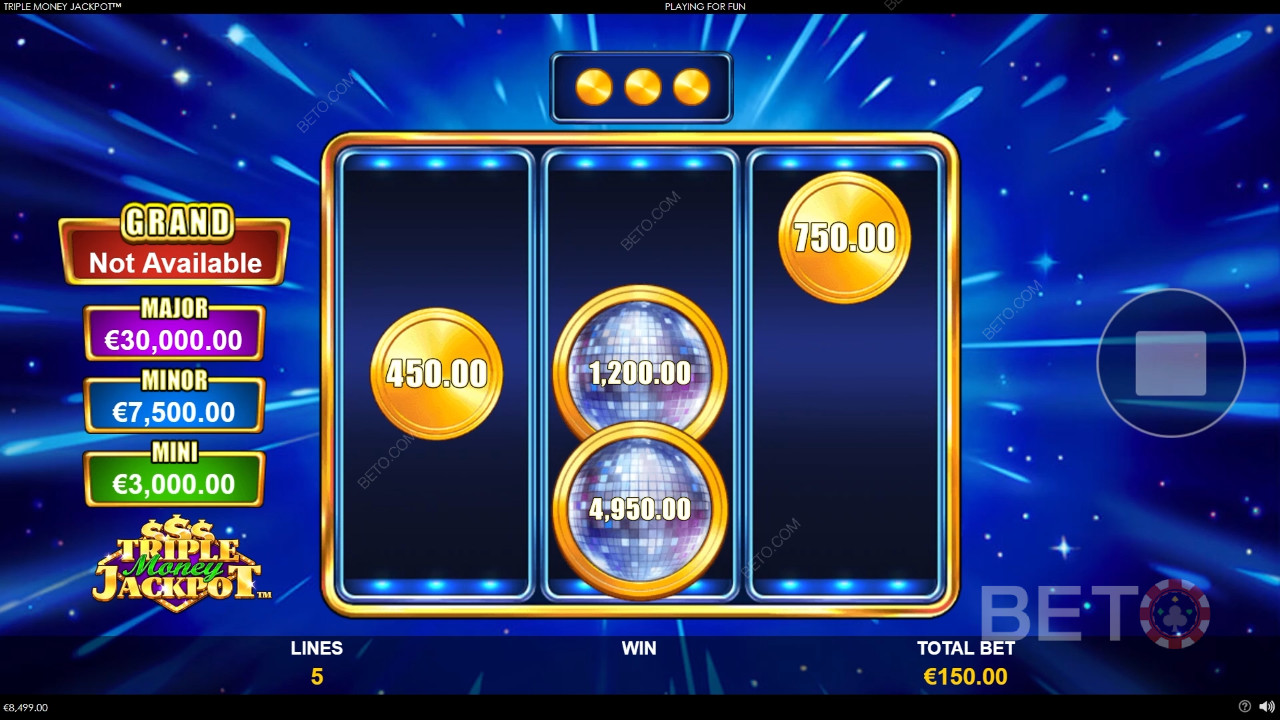 Le funzioni bonus spiegate in Triple Money Jackpot da Playtech