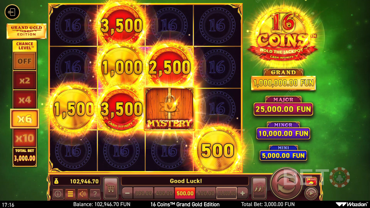 16 Coins Grand Gold Edition Recensione di BETO Slots
