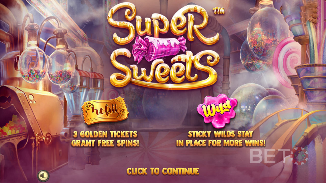 Schermata introduttiva di Super Sweets