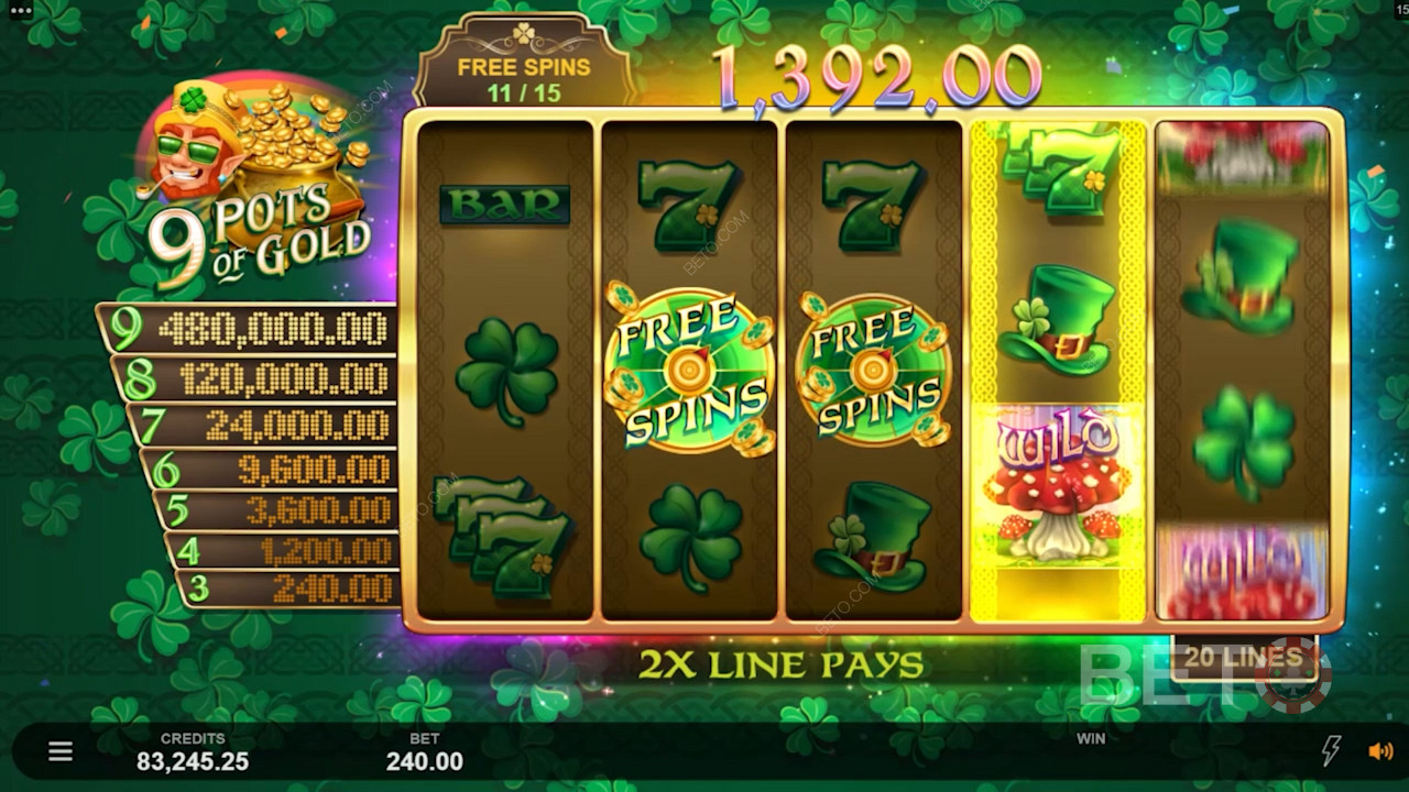 Simboli speciali Free Spins in 9 Pentole d