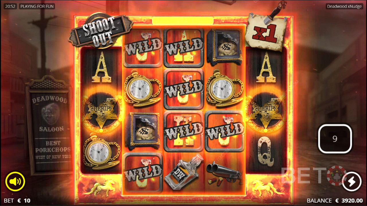 Deadwood Wilds, Free Spins con la funzione Shoot Out