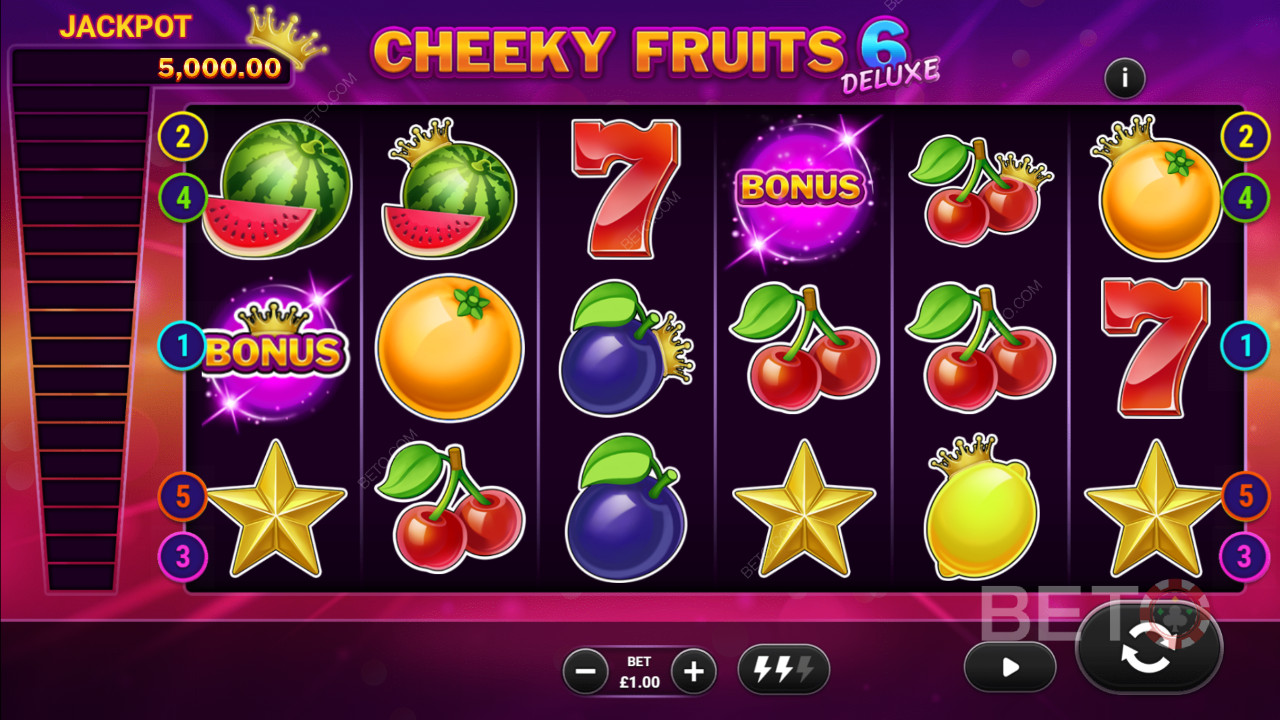 Cheeky Fruits 6 Deluxe Recensione di BETO Slots