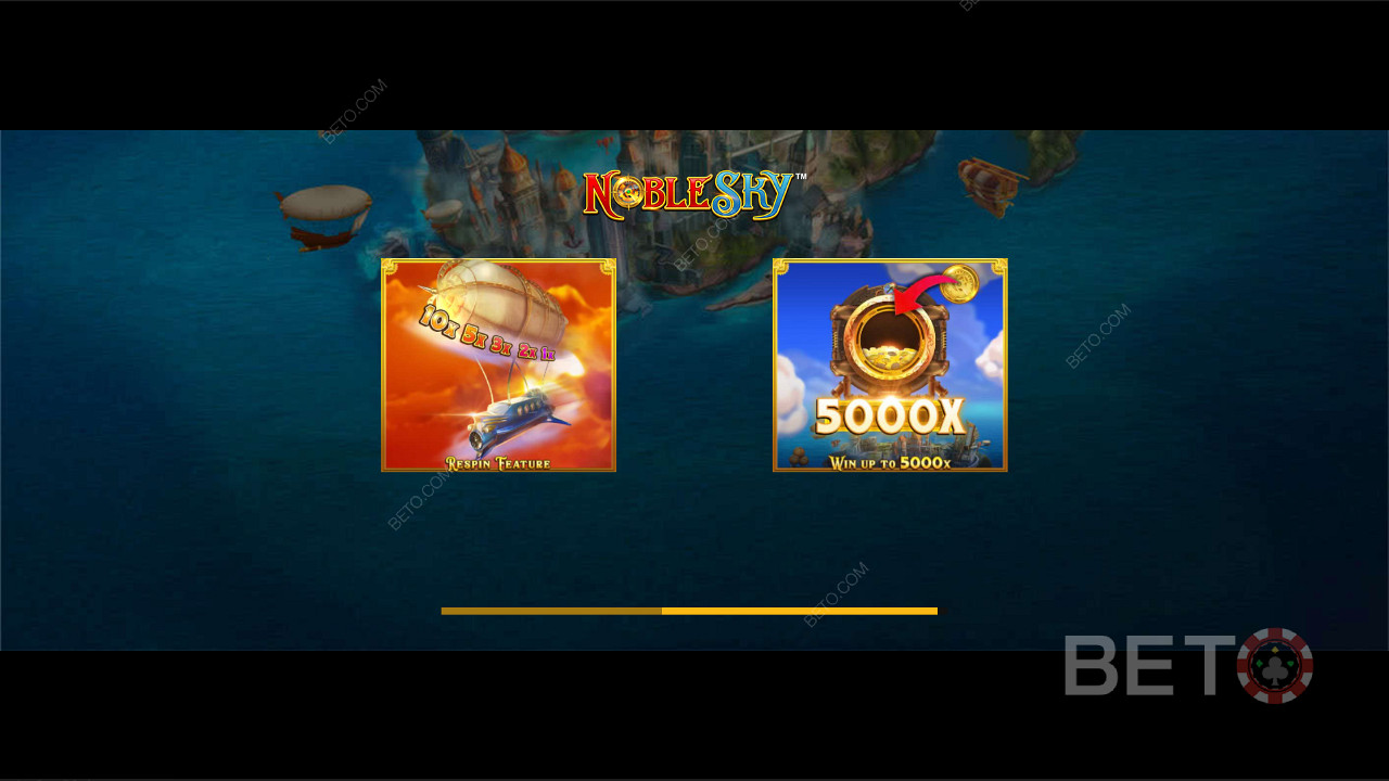 Ottieni una vincita massima di 5.000x nella slot machine Noble Sky
