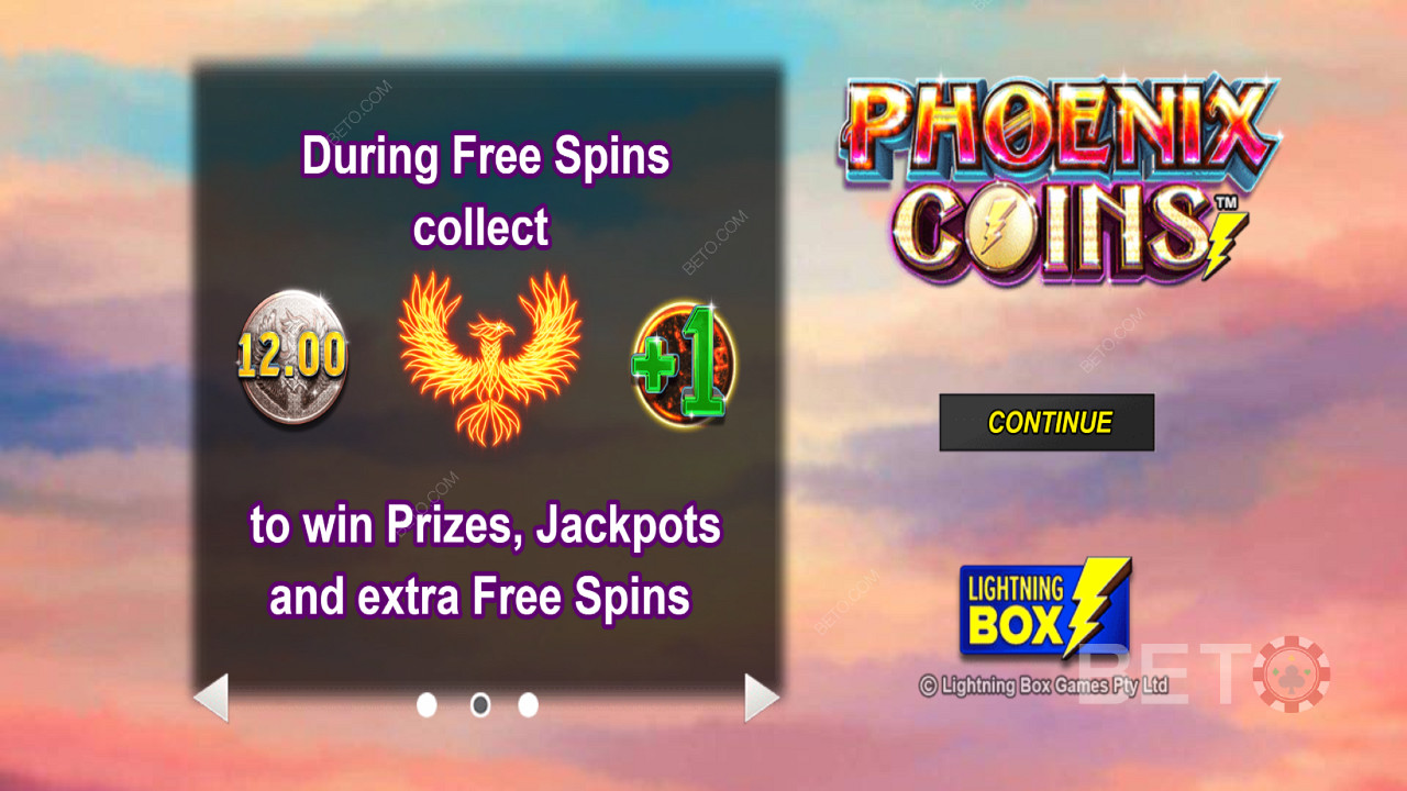 La schermata iniziale di Phoenix Coins