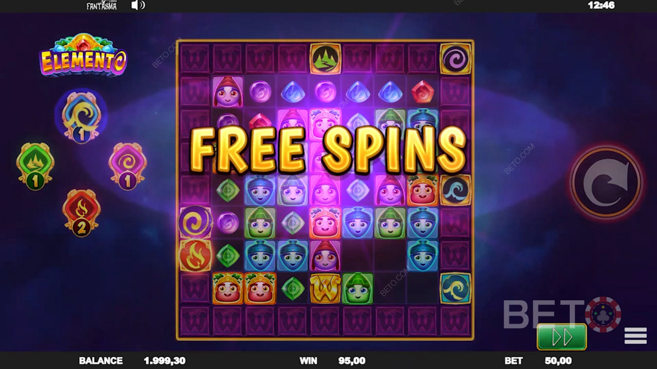 Godetevi il moltiplicatore di vincite nei giri gratuiti della slot machine Elemento