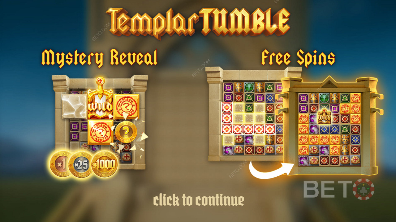 Schermata introduttiva di Templar Tumble