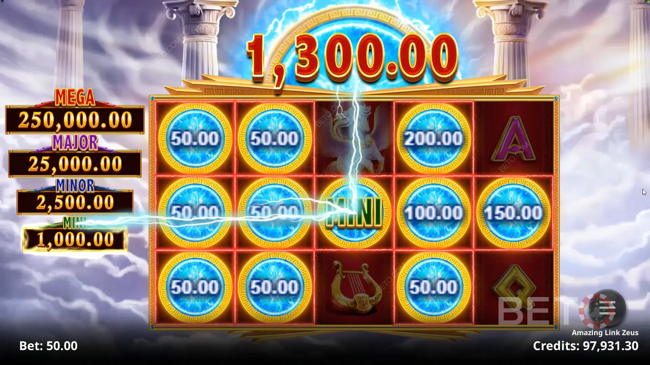 Simboli speciali paganti nella slot machine Amazing Link Zeus