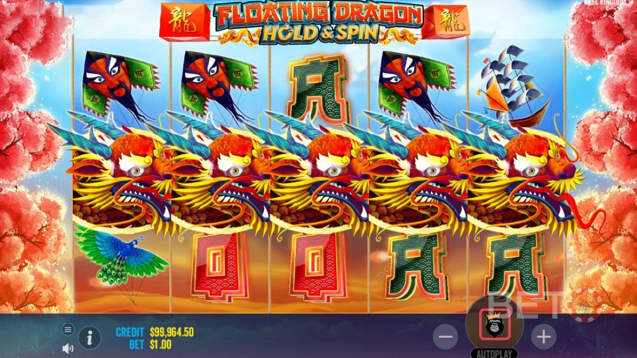 Floating Dragon è una video slot di Reel Kingdom con 5 rulli, 3 righe e 10 linee di pagamento.