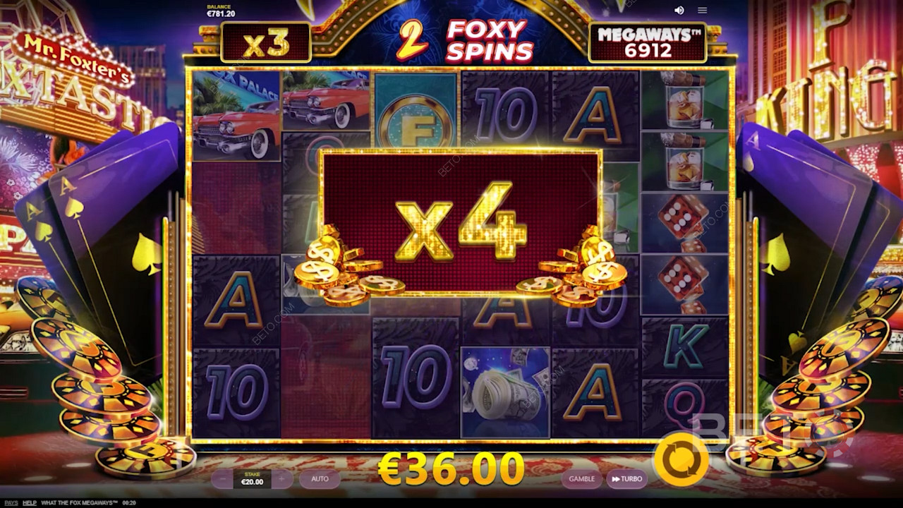 Vincere una combo 4x in What The Fox Megaways