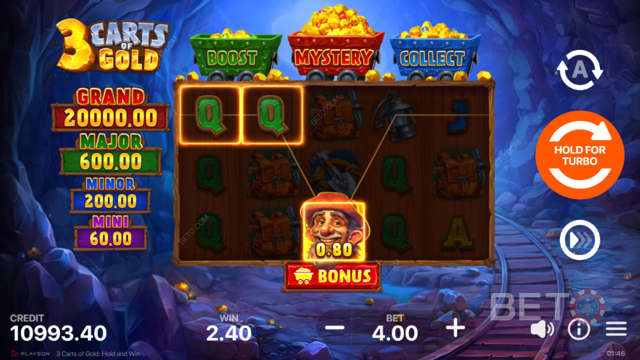 Verdetto per 3 Carts of Gold: Hold and Win Slot Online