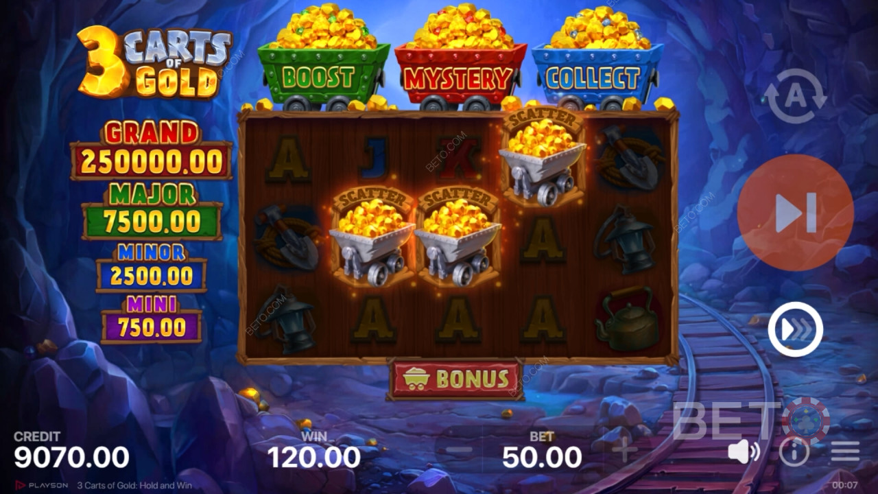 3 Carts of Gold: Hold and Win Gioco Gratuito