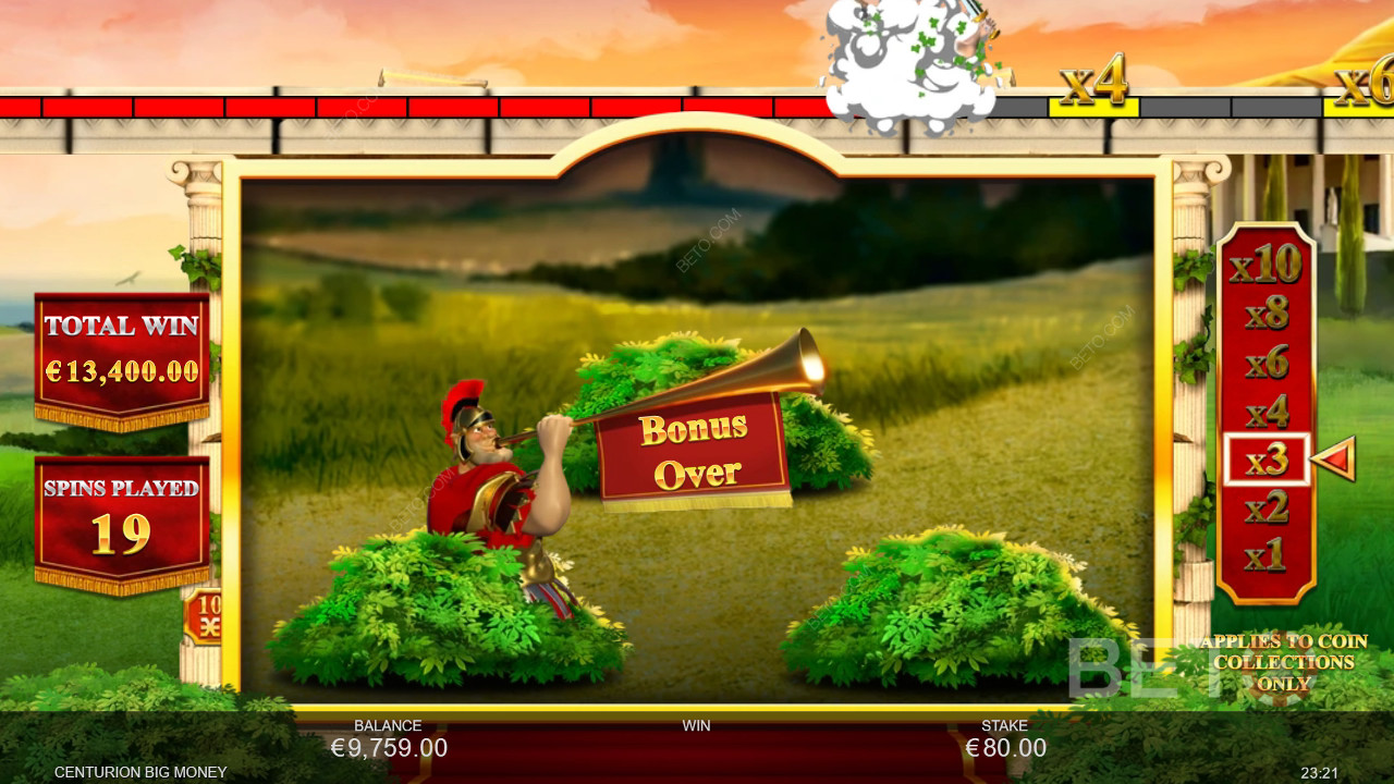 Le funzioni bonus spiegate in Centurion Big Money da Inspired Gaming