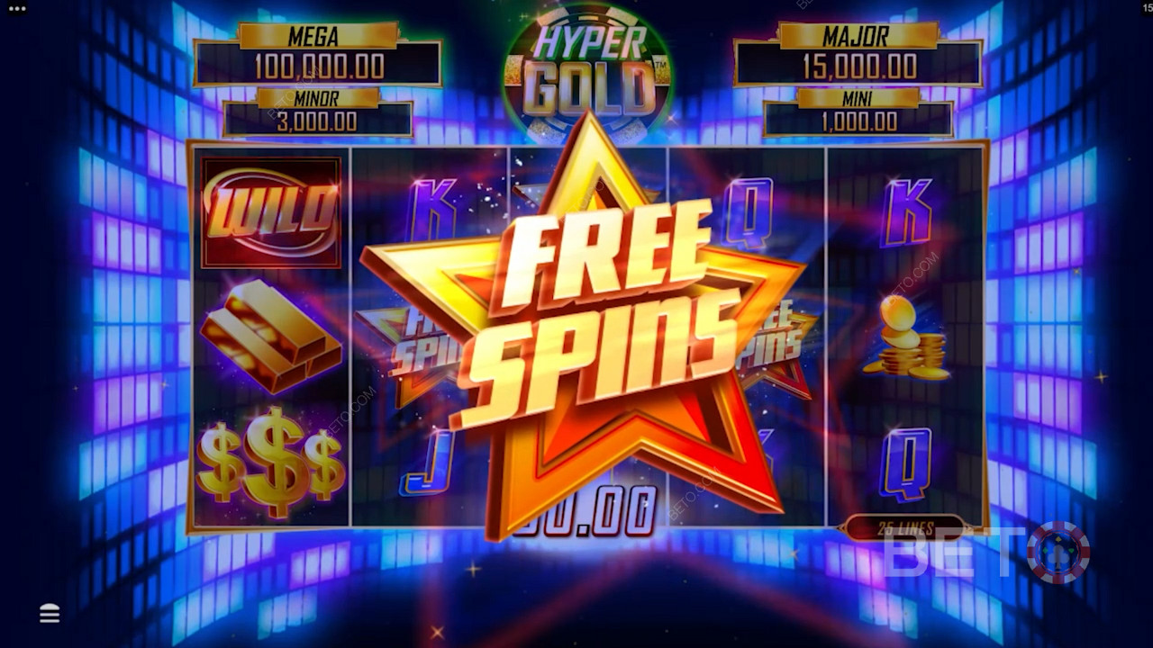Guadagnate giri gratuiti per vincere somme enormi nella slot Hyper Gold