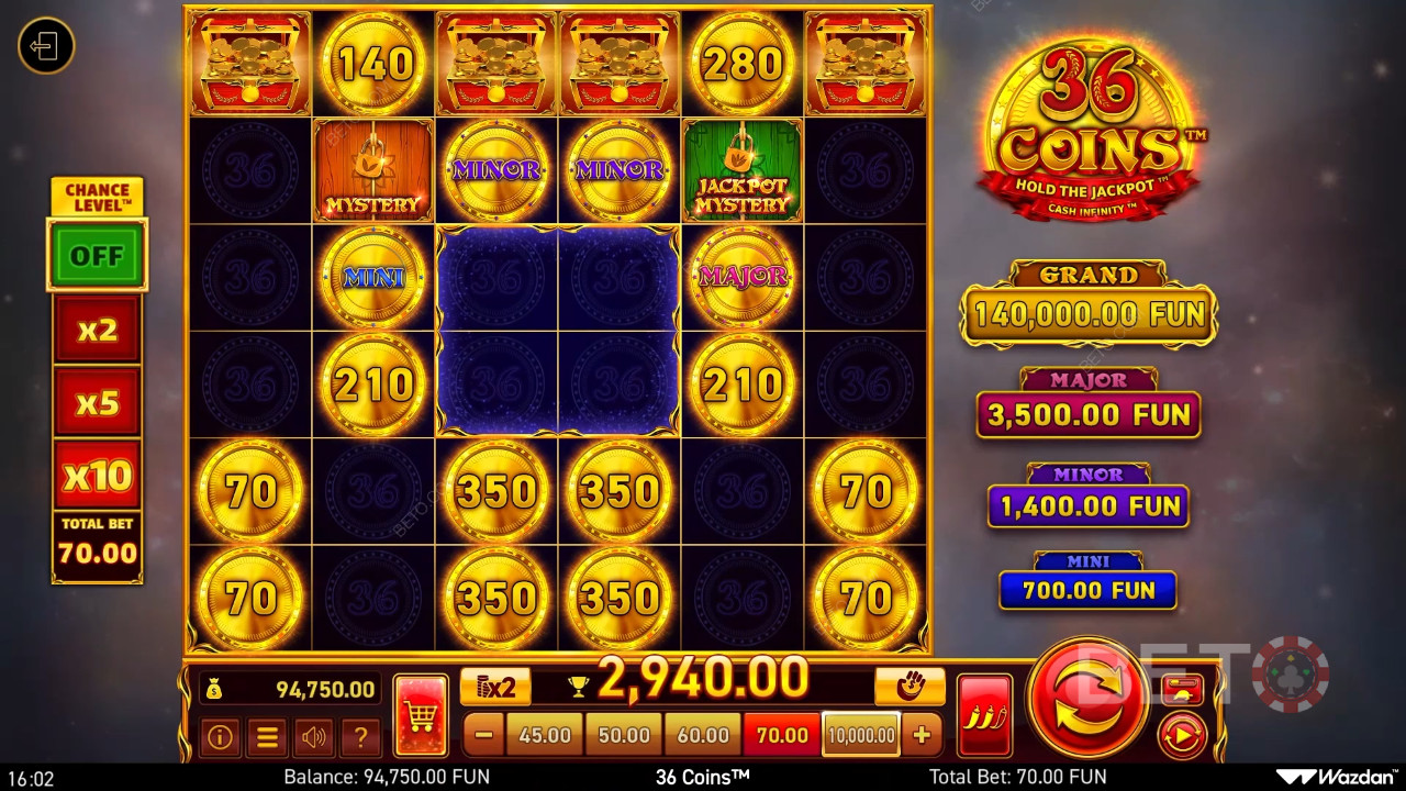 Verdetto per la slot online 36 Coins