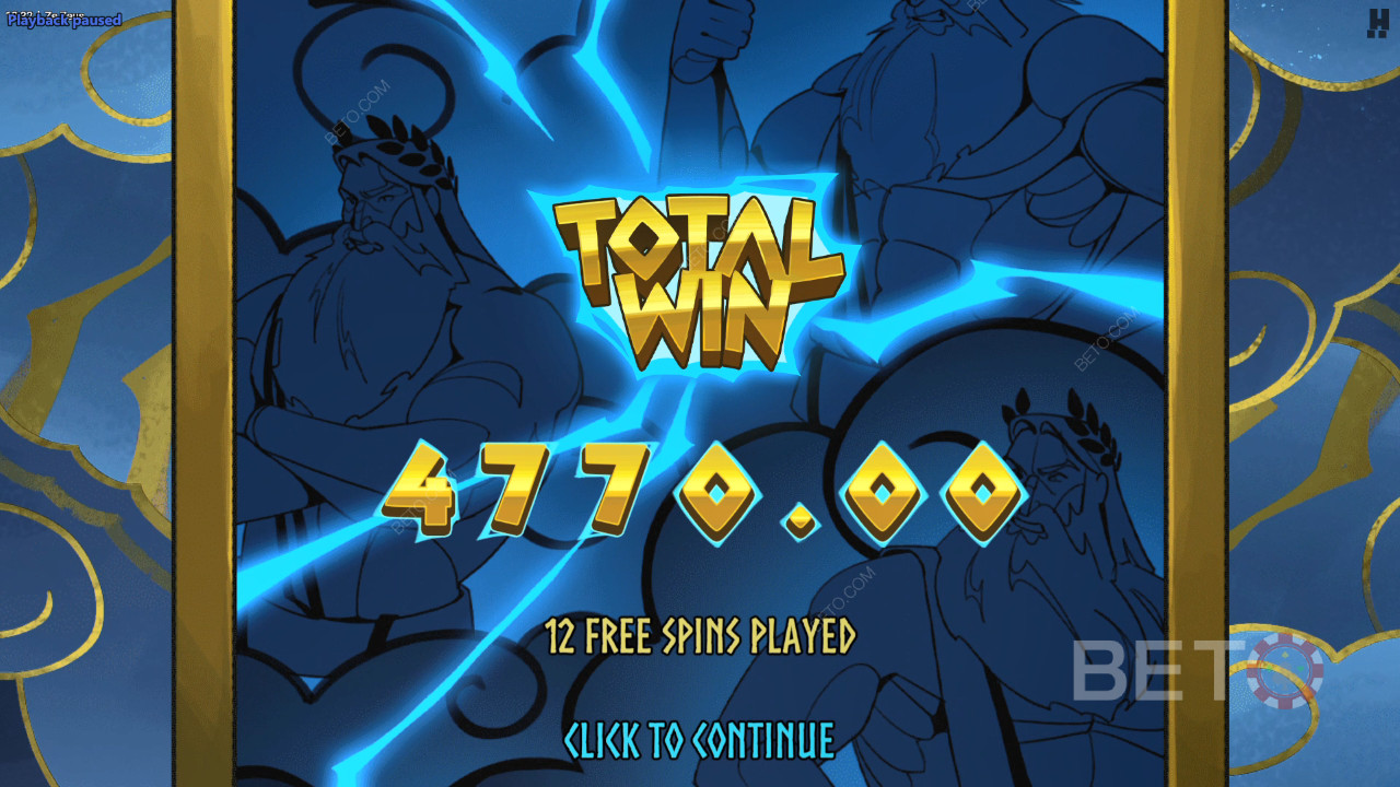 Vinci 10.000x la tua puntata nella Video Slot Zeus!