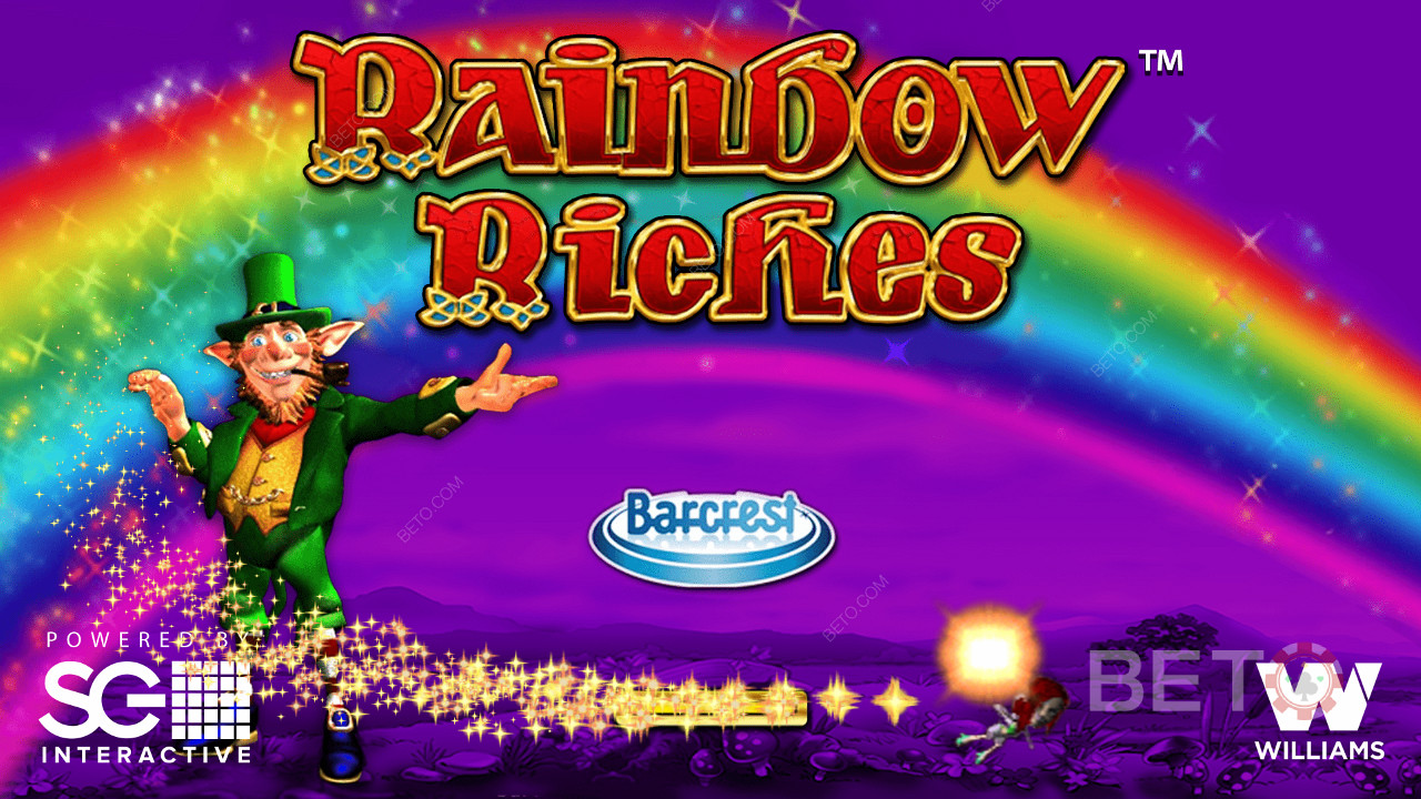 Schermata di apertura della slot online Rainbow Riches