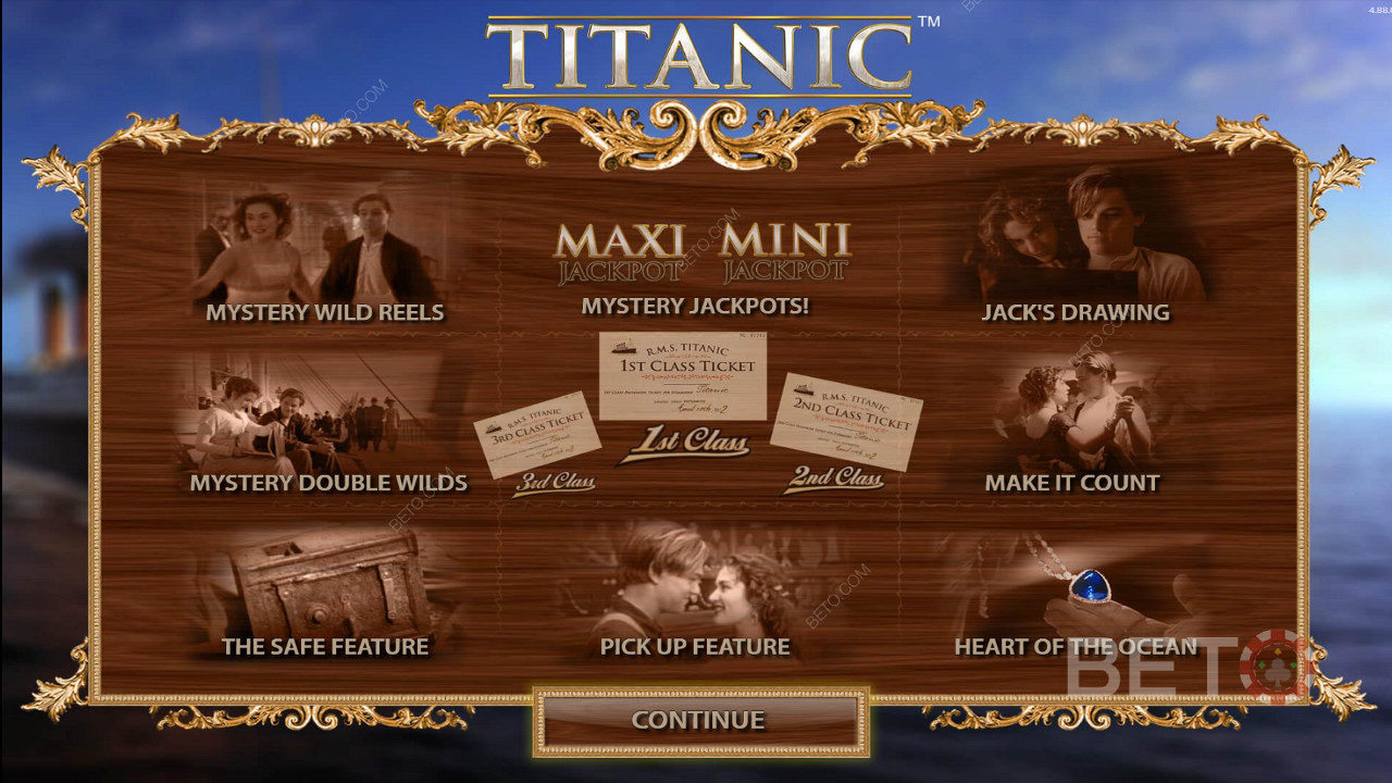 Godetevi le numerose funzioni della video slot Titanic