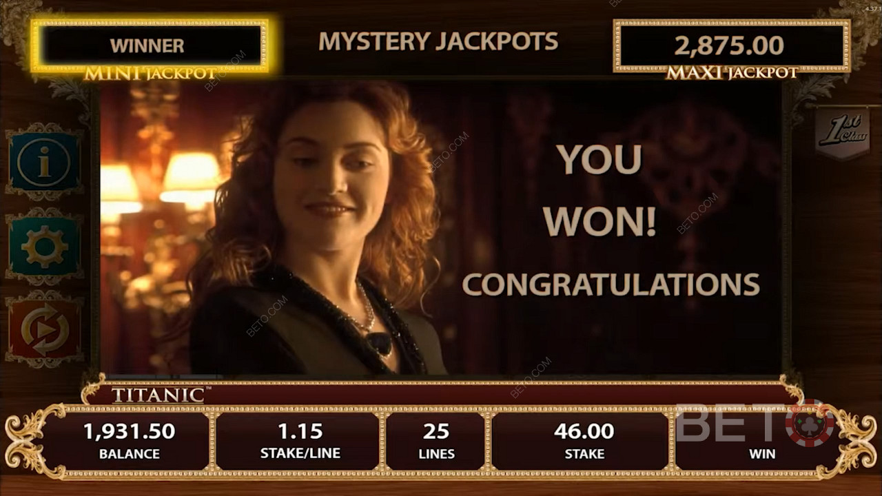 Vincete diverse volte la vostra puntata con i Jackpot della slot Titanic