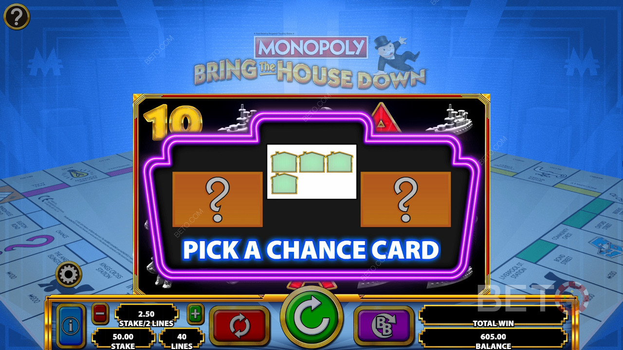 Caratteristica speciale della Chance in Monopoly: Abbatti la Casa