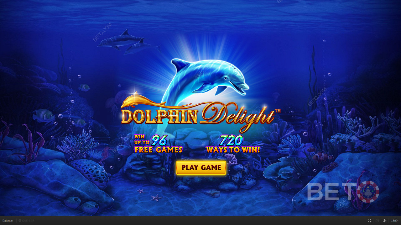 Un simpatico delfino vi dà il benvenuto quando lanciate Dolphin Delight