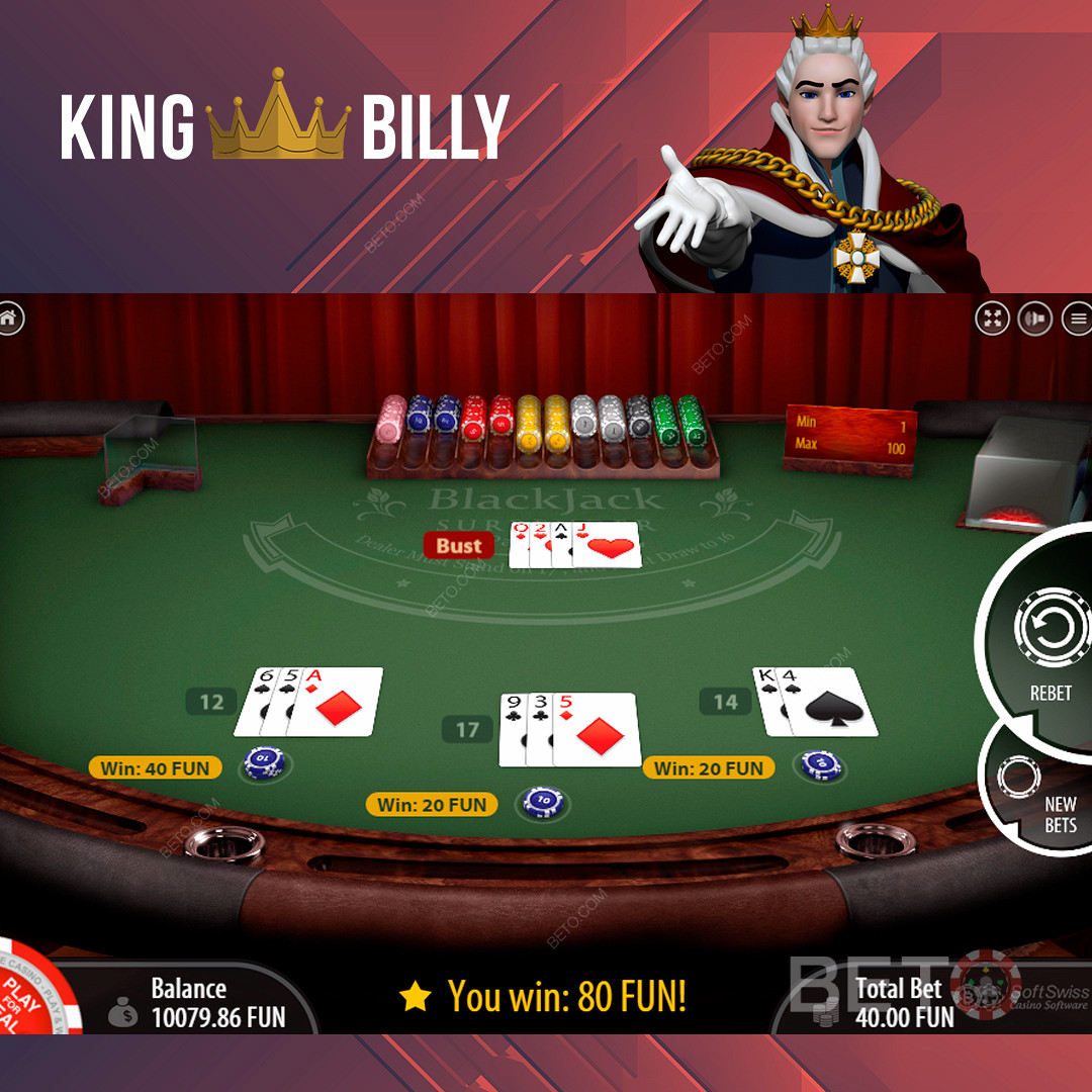 Divertiti con i giochi da tavolo più popolari su King Billy Casino