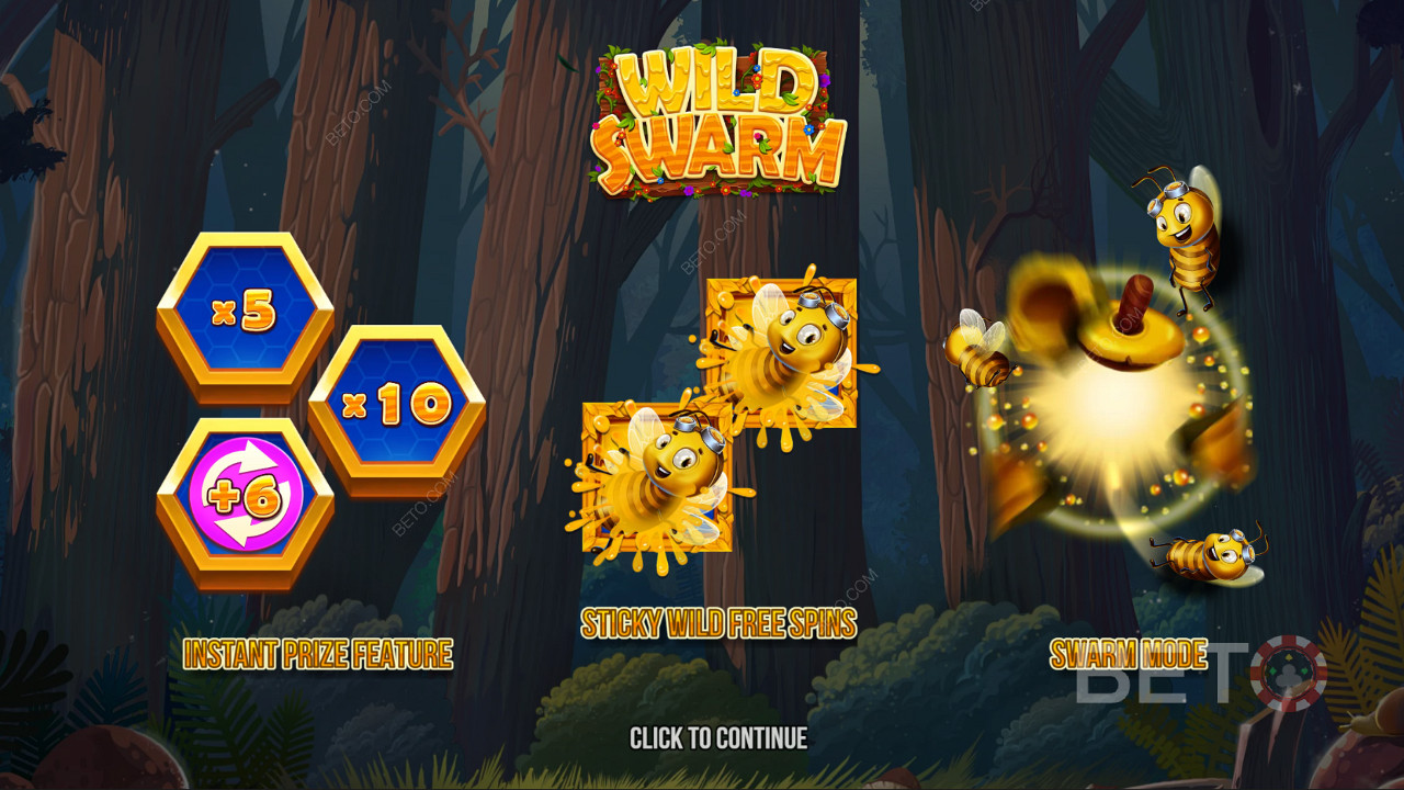 Godetevi le potenti funzioni bonus della slot online Wild Swarm