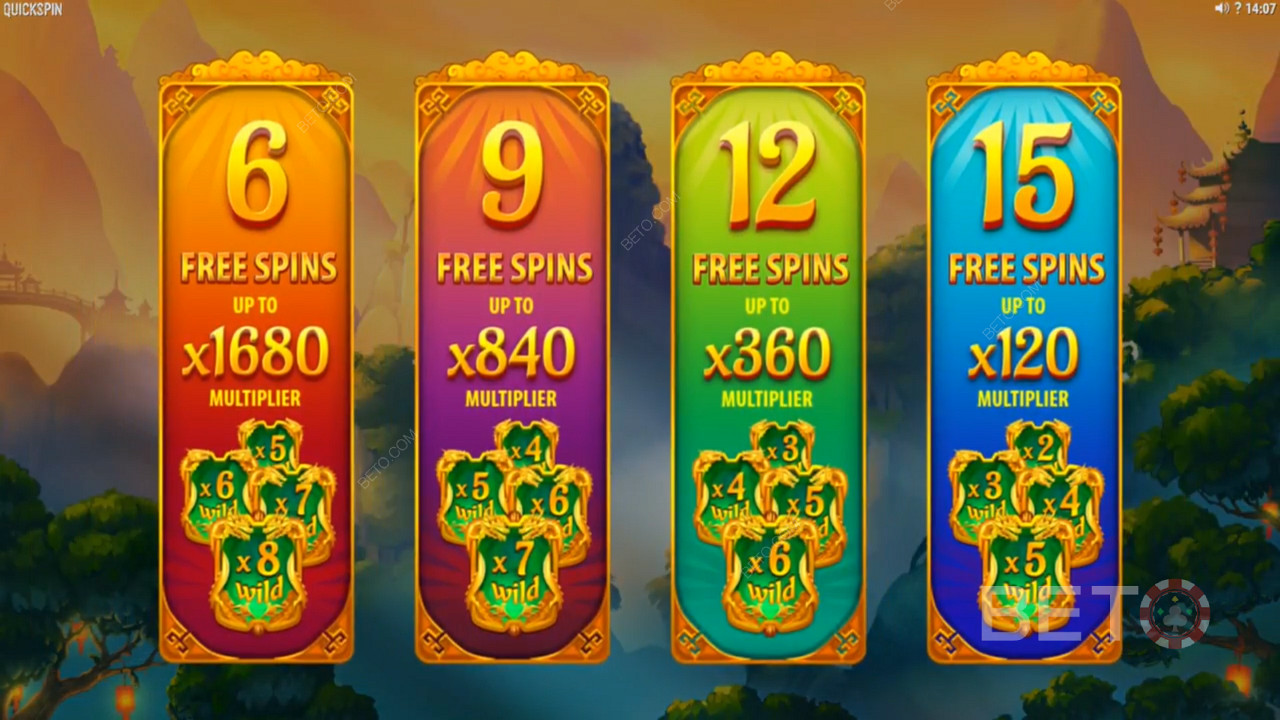 Goditi diversi tipi di giri gratuiti nella slot Eastern Emeralds