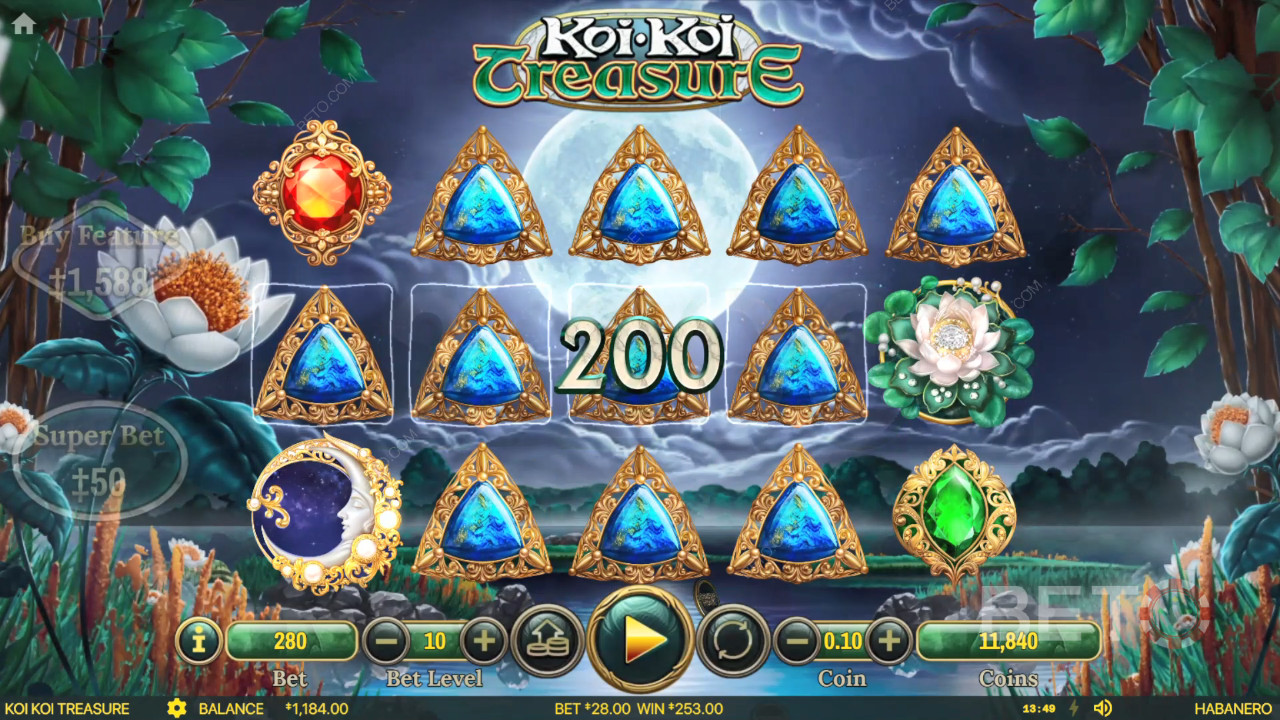 Le caratteristiche bonus spiegate in Koi Koi Treasure da Habanero