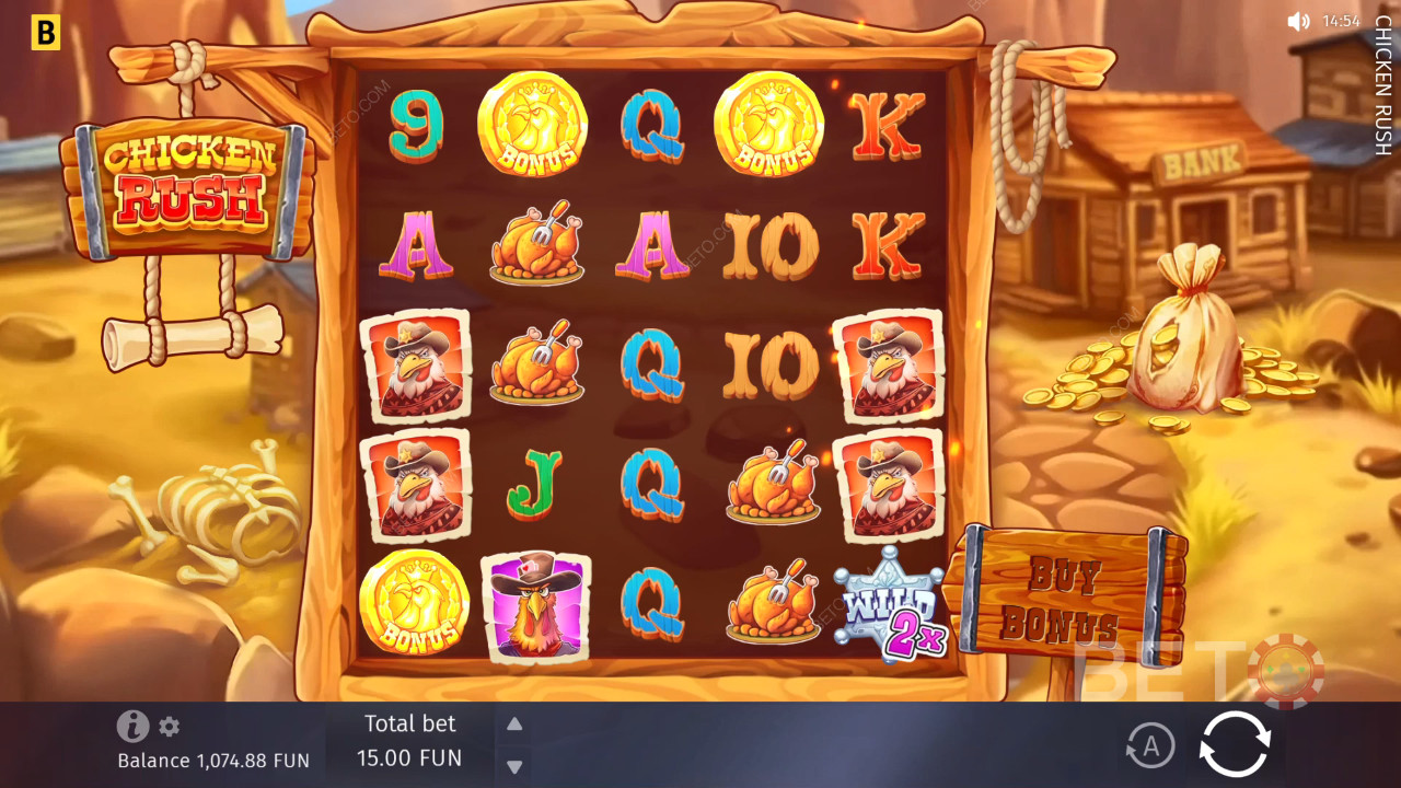 Chicken Rush Recensione di BETO Slots