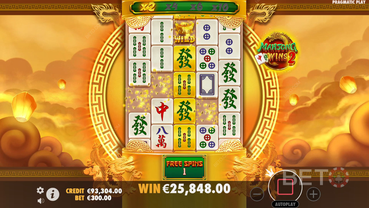 Vinci 100.000x la tua puntata nella Video Slot Mahjong Wins 2!